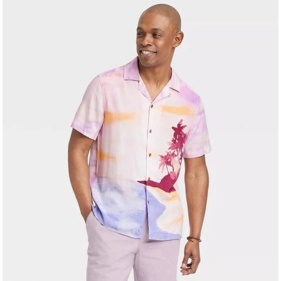 Goodfellow & Co Other - Goodfellow & Co Standard Sunset Short Sleeve Button Up Size Large